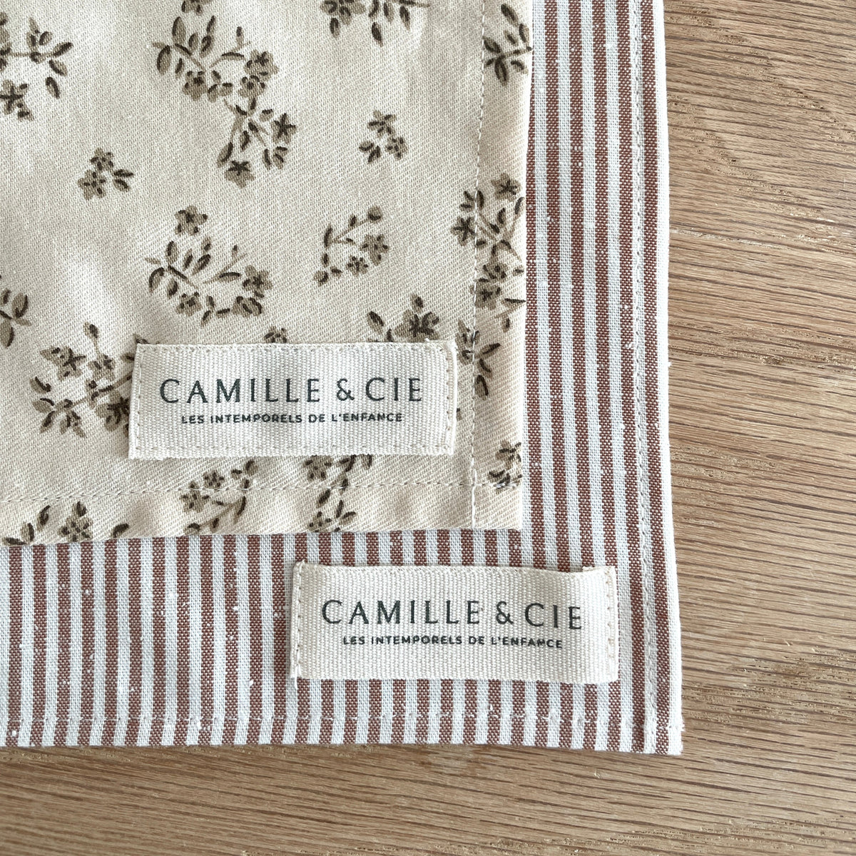 Foulard ISATIS rayures caramel