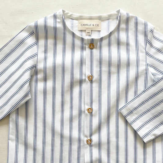 Chemise HYSOPE à rayures bleues
