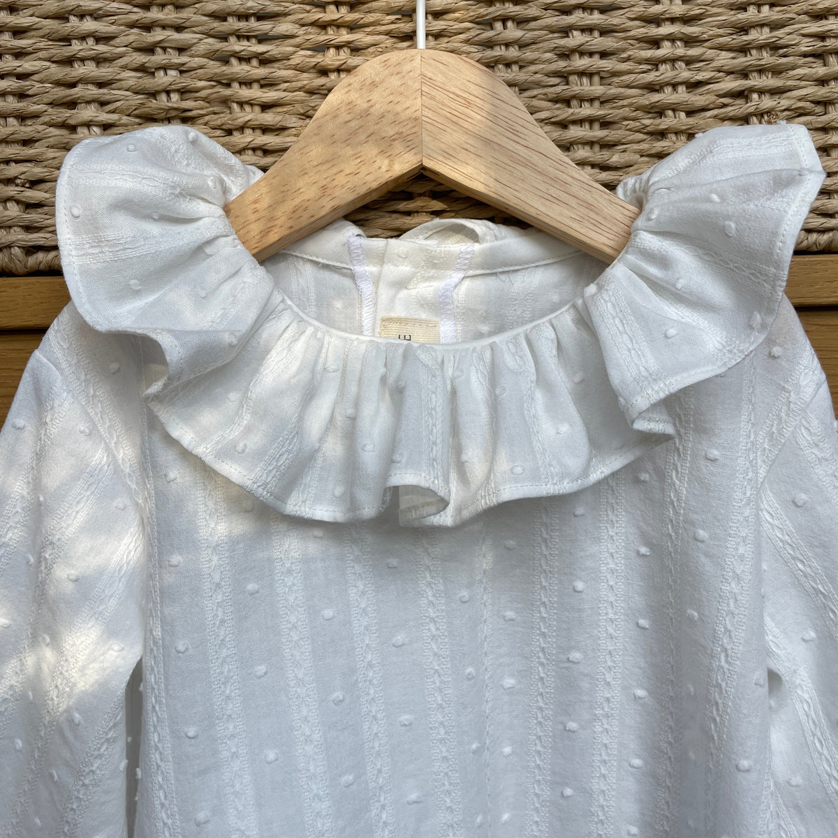 Blouse ACHILLÉE plumetis brodé écru