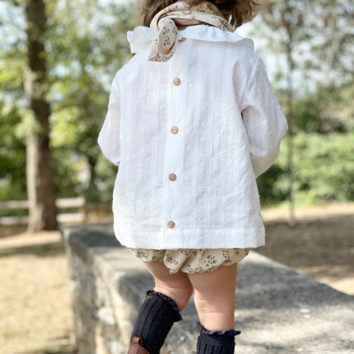 Blouse ACHILLÉE plumetis brodé écru