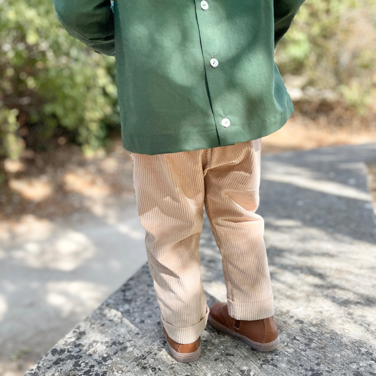 Pantalon CALLA velours côtelé beige