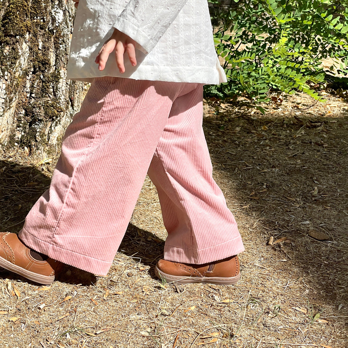 Pantalon BALSAM velours côtelé rose doux