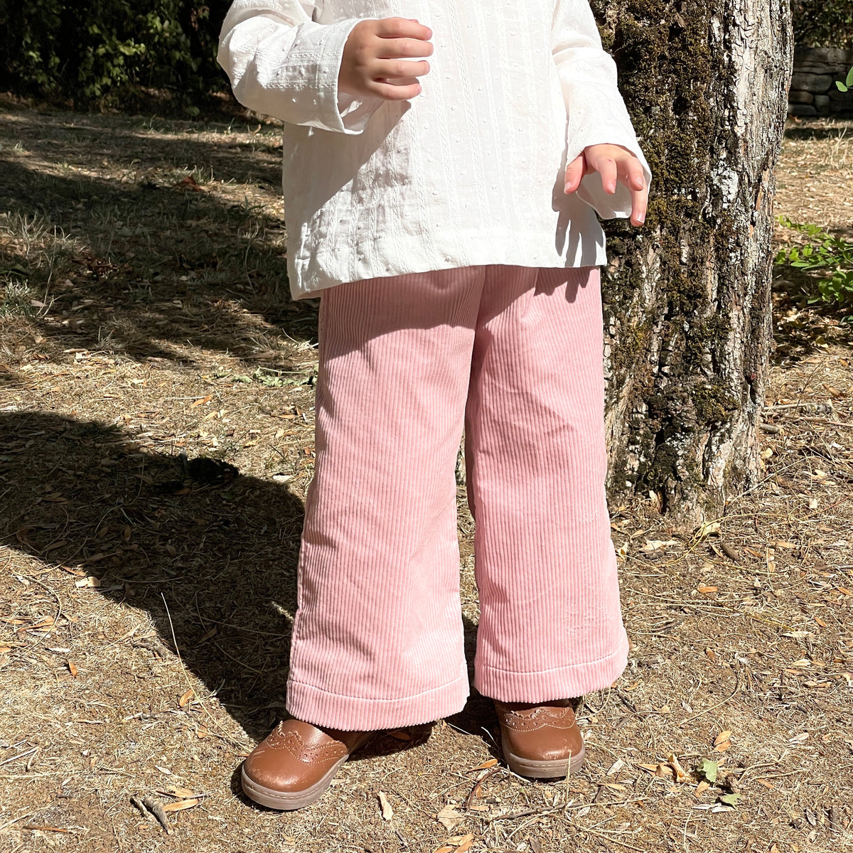 Pantalon BALSAM velours côtelé rose doux