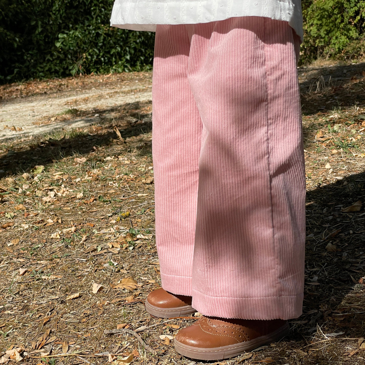 Pantalon BALSAM velours côtelé rose doux