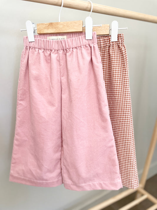 Pantalon BALSAM velours côtelé rose doux