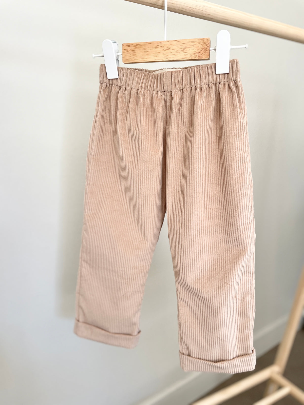 Pantalon CALLA velours côtelé beige