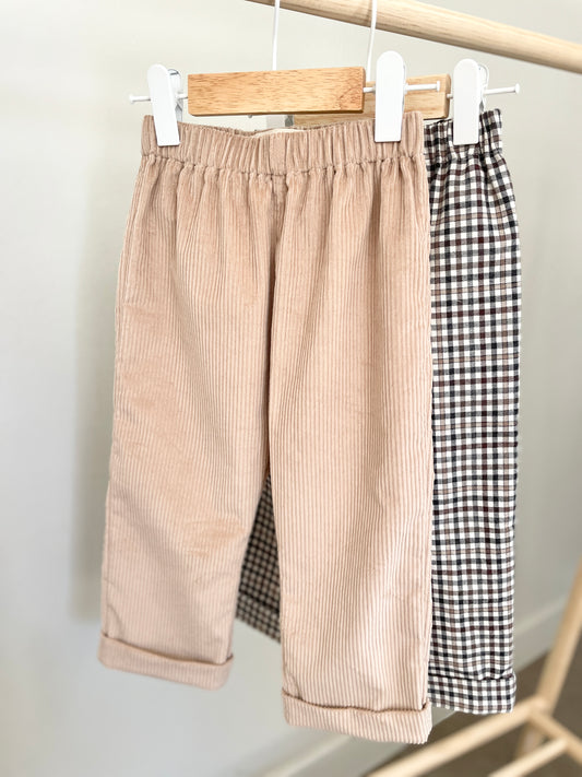 Pantalon CALLA velours côtelé beige