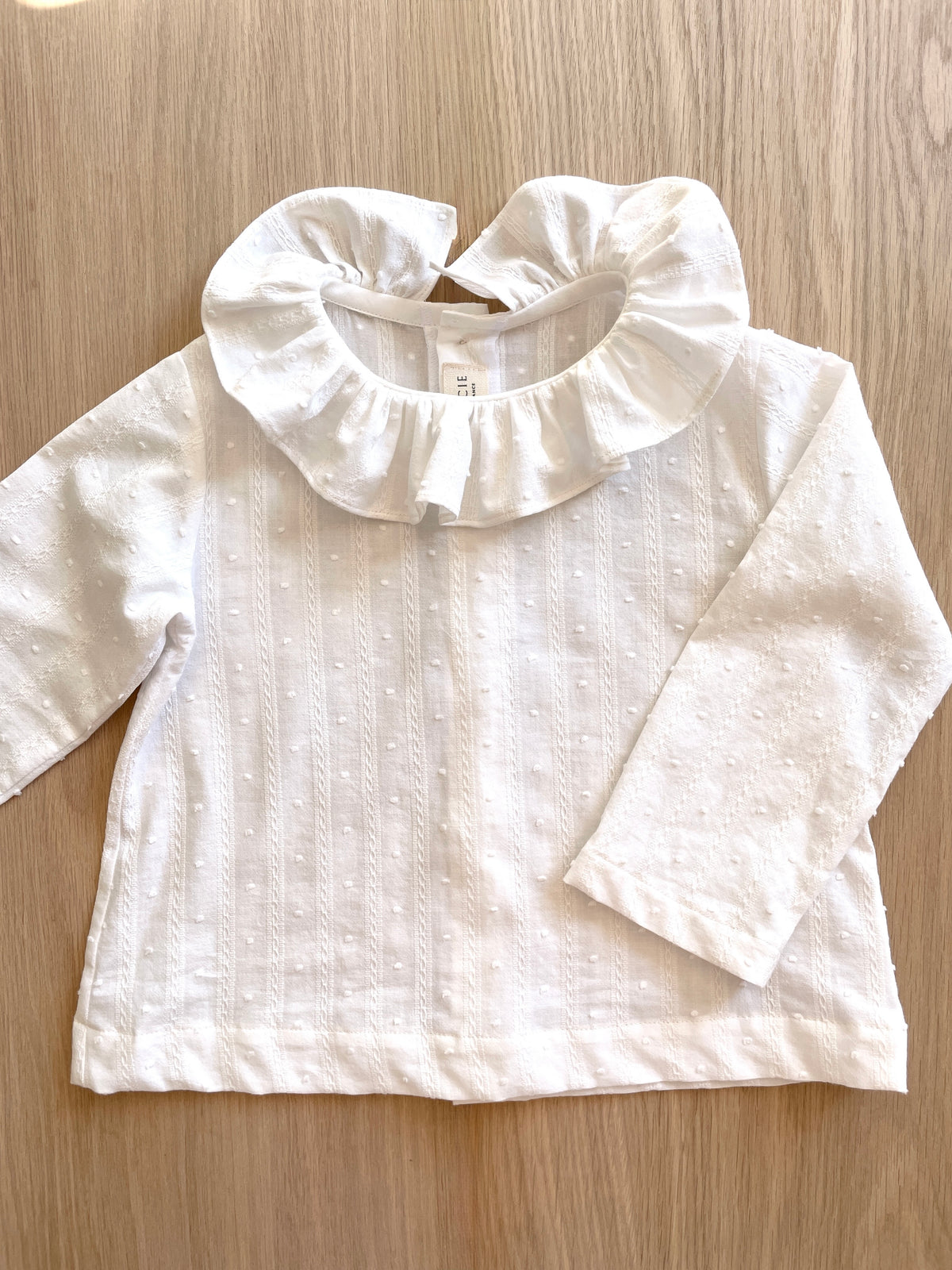 Blouse ACHILLÉE plumetis brodé écru