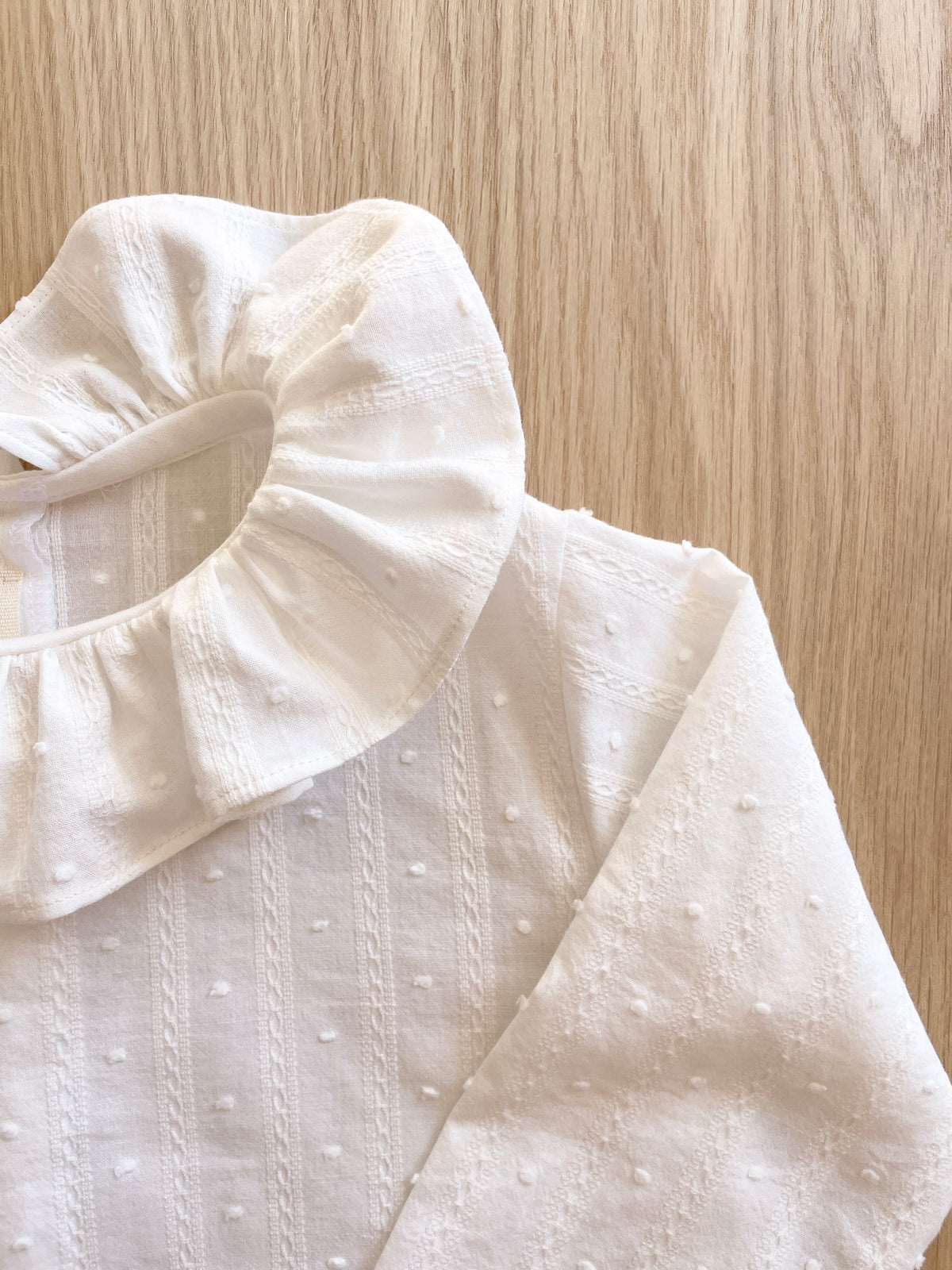 Blouse ACHILLÉE plumetis brodé écru