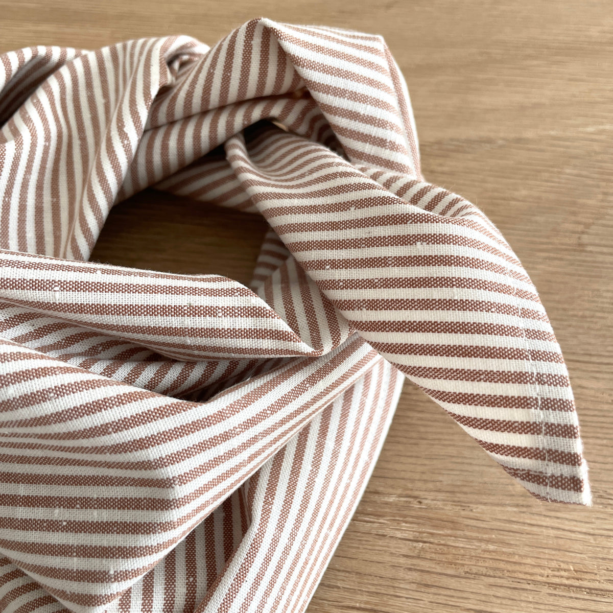 Foulard ISATIS rayures caramel